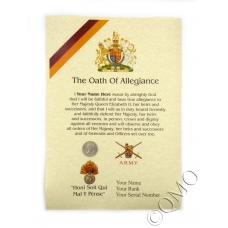 Royal Regiment Of Fusiliers Oath Of Allegiance Certificate